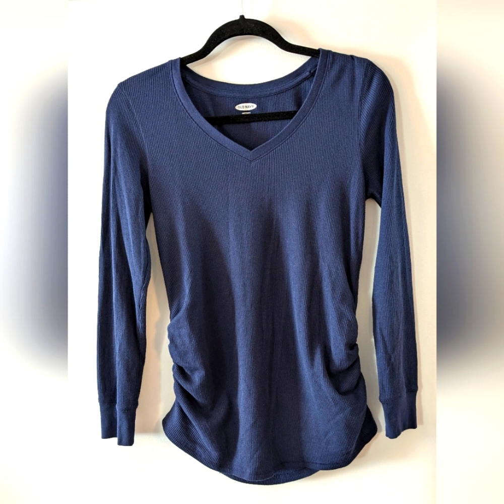 Old Navy Waffle Long Sleeve Maternity Top, Size M